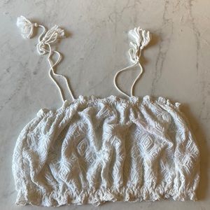 Zara Mock Lace Cropped Tank Size L